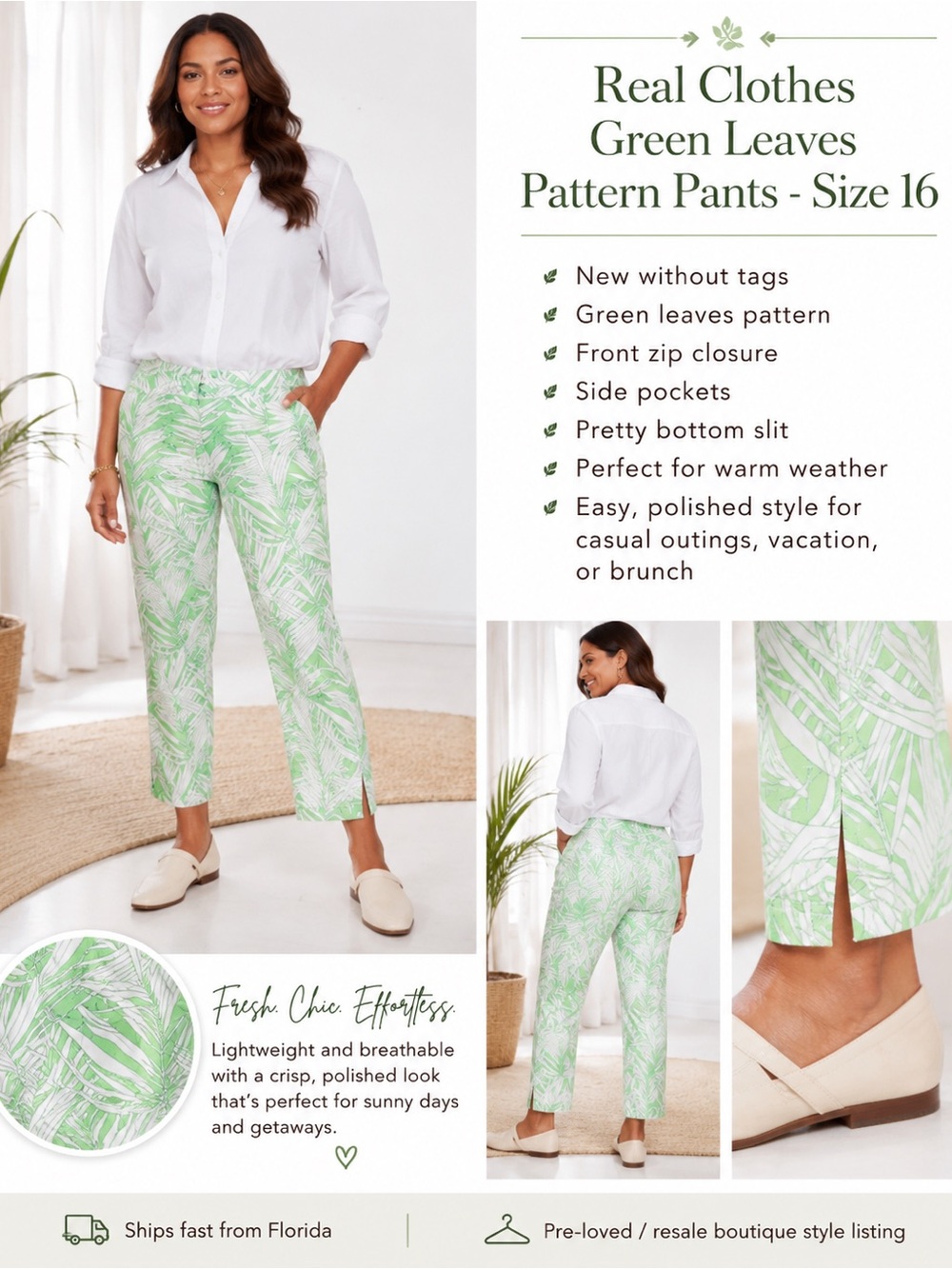 Plus size Summer Ankle Pants  - Size 16